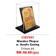 Wooden Plaque W. Acrylic Casing