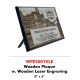 Wooden Plaque w. Laser Engraving WPES001VLE
